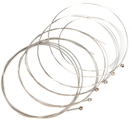 BEANPRECOY 6 PCS Electric Guitar Strings - Premium Steel Wire Strings Set (EBGDAE) for Guitar Replacement Parts - Silver, One Size - Durable & High-Quality for Enhanced Sound Performance