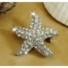 Starfish Crystal CZ Brooch Pin