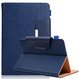 9.5-10.5 inch Tablet Case, Universal Protective Cover Stand Folio Case for 9 10 10.2 Inch Android Touchscreen Tablet, Blue