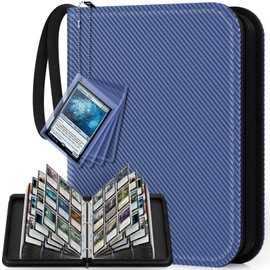 Mlikero Trading Card Album for 720 Cards, 9 Pockets Collector Folder Suitable for MTG Cards, Trading Cards, Football Sports Cards (Blue)