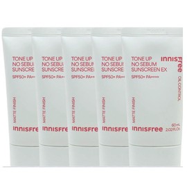 Innisfree Tone-Up No-Sebum Sunscreen EX (60mlx5) / 이니스프리 톤업 노세범 선스크린 EX (60mlx5개)