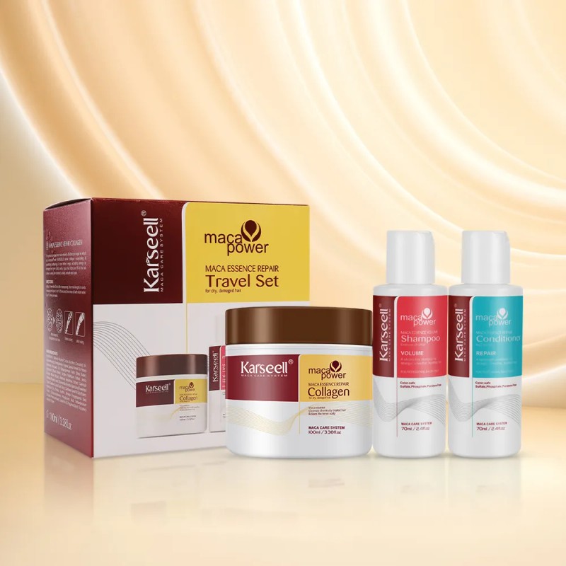 Mascarilla Tratamiento Capilar de Colágeno Karseell 100ml + Shampoo70ml +