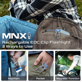 COOZAMING Rechargeable EDC Clip Flashlight, 10 Lighting Modes 2 Illumination Angles, USB C Charging Mini Flashlight Magnetic for Home, Christmas Gift, Walk, Emergency, Night Working, 2 Pack, Green