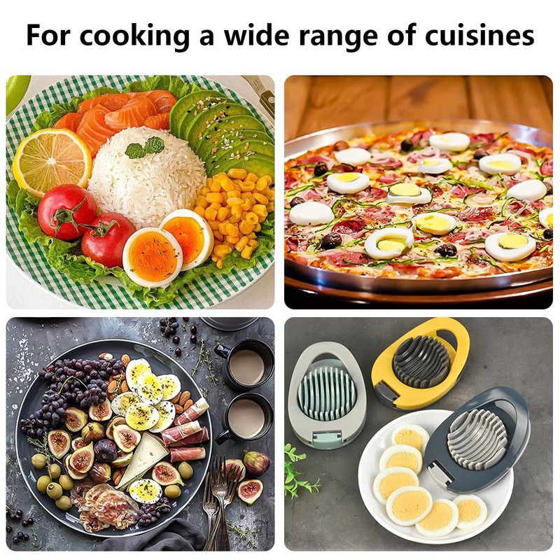 HRLORK Egg Slicer with Stainless Wire, Egg Peeler for Hard