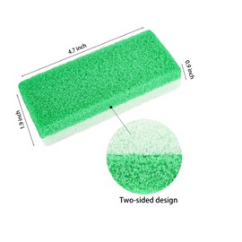 2 PCS Double-Sided Pumice Stone for Feet, Foot Scrubber，Effective Pedicure Tools (Green)