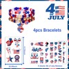 4th Of July Bracelets For Women, Red White And Blue