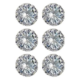 Tingliyi Buttons Crafting Rhinestone Shank Flower Large, Silver 12mm, 6Pcs