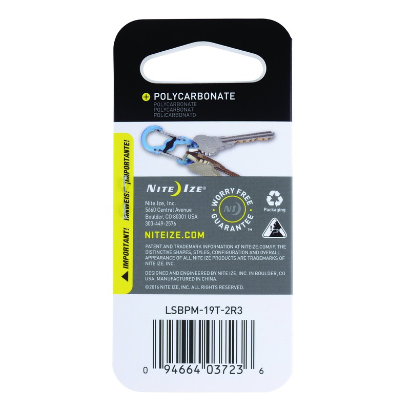 NITE IZE LSBPM-19T-2R3 S Biner MicroLock Polycarbonate (2 Pack), Orange