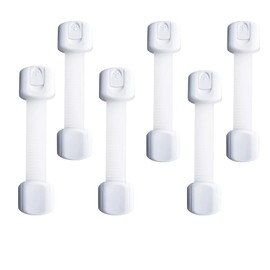 Leyatry- Child Safety Strap Locks, 6 Pack, Child Proof Cabinet Latches, Child Safety Cabinet Locks, Drawer Locks Baby Proofing, Baby Cabinet Safety Latches, Baby Proof Cabinet Locks