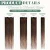 Hair Extensions Clip in Real Human Hair Medium Brown Real