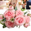 3 Bunches 5 Heads Artificial Persian Roses Wedding Hand Tied