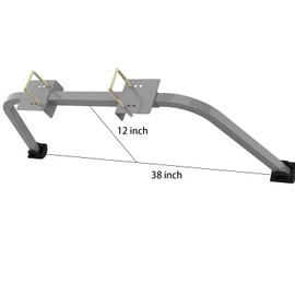 MLHpeak Ladder Stabilizer, Roof Ladder Standoff, Heavy Duty Ladder Stabilizer Accessory with Non-marring Rubber End Caps, Grey Extension Ladder Roof Stabilizer, for Roof Gutter＆Wall