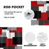 AAtter Red Black Kitchen Valance Curtain for Window Burgundy Rectangle