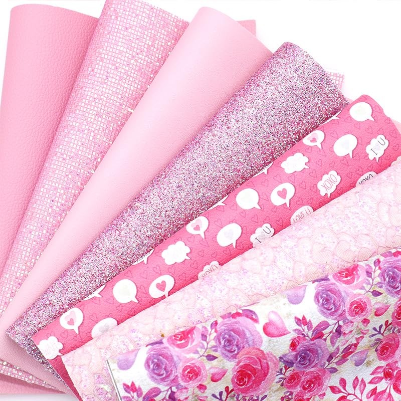 CraftsFabrics 7pcs/Set A4 (21cm x 30cm /8" x 12") Pink