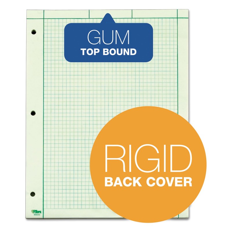 TOPS Engineering Computation Pad, 8-1/2" x 11", Glue Top, 5