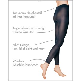 KUNERT Women's Velvet 40 Leggings, Polyamide, Marine 0880, 38-40