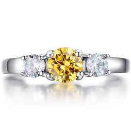 AILAAILA Birthstone Rings for Girls Women Birthday Gifts Stainless Steel Jewelry Citrine Rings for Women Teens Little Girls Children November Size 4