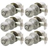 Copper Creek BK2030SS-6 Ball Door Knob, Privacy Function, 6 Pack,