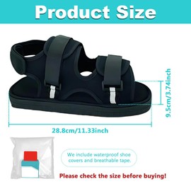 HLIWS 1 x Adjustable Cast Recovery Shoe, Plaster Shoes for Bone Fractures, Post-Surgical Shoes, Plaster Shoes, Suitable for People with Foot Fractures and Limited Movement, for Left and Right Foot