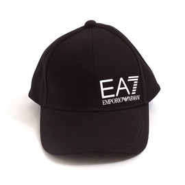 Emporio Armani EA7 Baseball Hat 275936 0P010 Cap, 00120 (Black x White Logo)