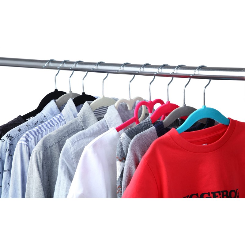 Finnhomy Non-Slip Clothes Hanger for Baby and Kids 30-Pack Velvet