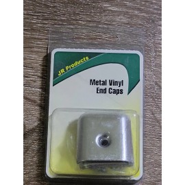 JR Products 49675  Aluminum Metal Vinyl End Caps - 4pk