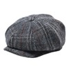 BOTVELA Men's 8 Panel Wool Blend Newsboy Flat Cap Herringbone