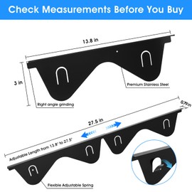 Crymfrynt Stainless Steel Stove Gap Covers Filler (2 Pcs), Stove Guard for Kitchen Oven Counter Side Gap，Heat Resistant and Easy to Clean, Easy Retractable Length 13.8" to 27.5"