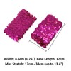 Violet Pair Of 17cm x 4.5cm Elastic Sequin Polyester Slim