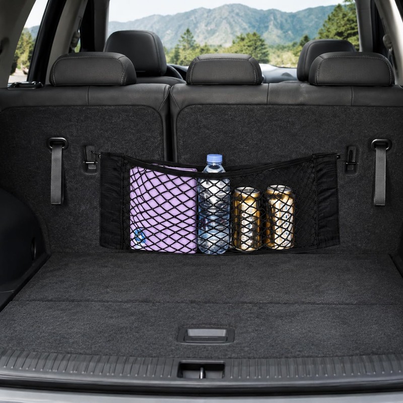 YEDOUALE Rete Portaoggetti Auto 2 Pezzi 40x25 cm Organizer Baule