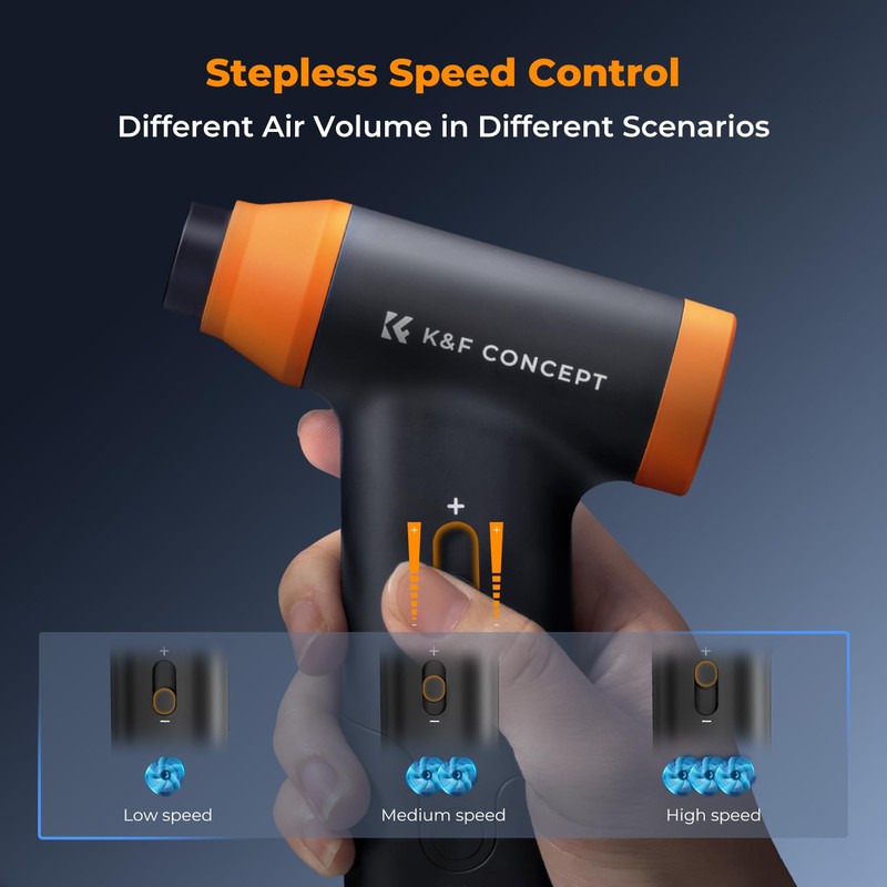 K&F Concept 14 in 1 Compressed Air Duster, 3 Gear