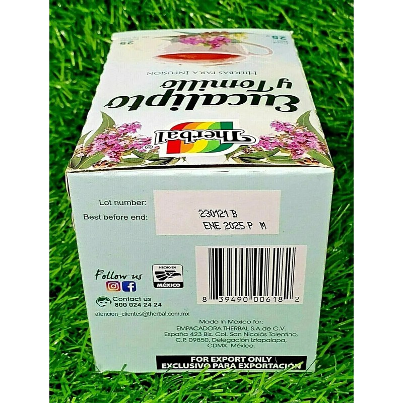 Therbal 50 Tea bags Eucalyptus & Thyme Tea / Te