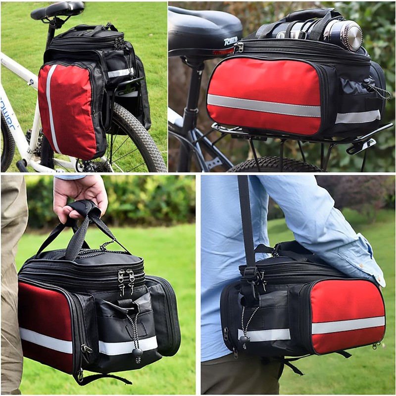 Taeku Bicycle Rear Bag, 27L Multifunctional Waterproof Pack Backpack Bicycle
