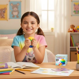 Rainbow Stress Ball for Kids & Adults - Colorful Squishy Toy - Anti Stress Fidget Gift for Anxiety Relief, Fun Sensory Toys Gift for Boys Girls Adult Women Teen ADHD Stocking Fillers - Mondiko®