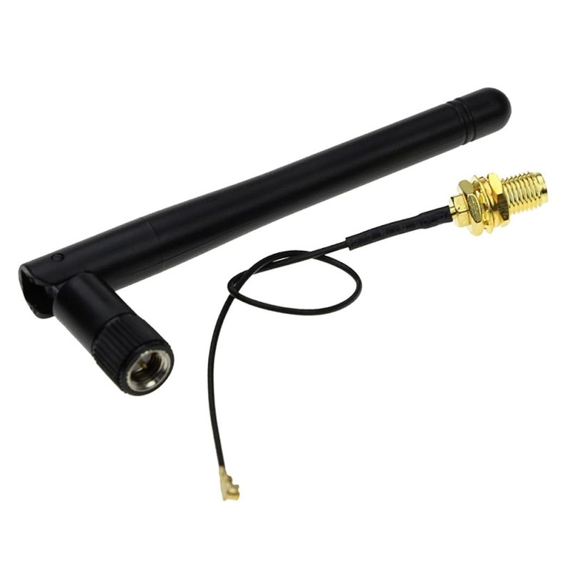 Hailege 2pcs SMA to IPEX 2.4G WiFi Antenna 2.4GHz 3dBi