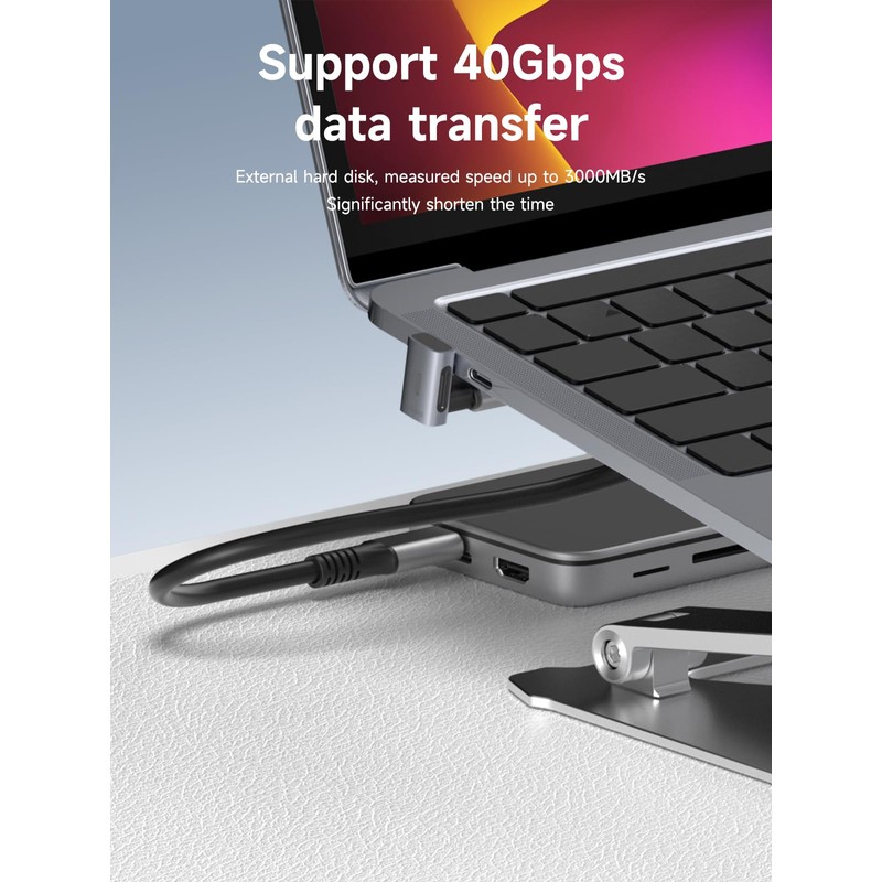 Hagibis Adaptador USB C de 240 W 40 Gbps 8K,