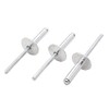 binifiMux 60pcs Large Flange Blind Rivets, 3/16" x 3/4" Aluminum