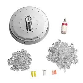 Crystal Flush Mount Chandelier Fixture Elegant Modern Ceiling Light Lamp for Bedroom Living Room Dining Room