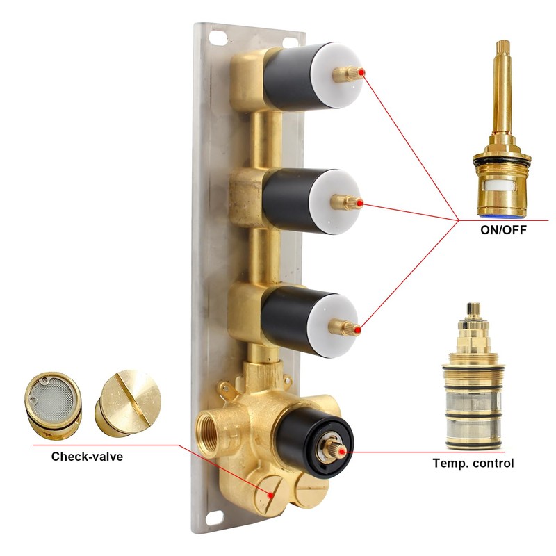 【For AFTER July, 2022】 HOMEDEC Thermostatic Shower Valve Cartridge Replacement,