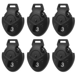 DOITOOL 6pcs Plastic Golf Club Head Cover Number Tags, Interchangeable Large Number Tags for Golf Drivers,1.57 x 1.25 x 0.27 Inch
