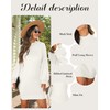 GRECERELLE Womens Jumper Dress Winter Mock Neck Long Sleeve Bodycon