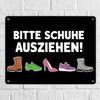 Bitte Schuhe ausziehen Metal Sign XL in 21 x 28