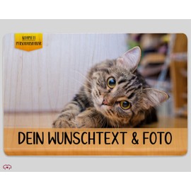 Wooden Box - Photo Picture - Cat Memory Box | Cat Memory Mourning | Deceased Cat Memory Box | Wooden Box Tote Cat Memory - 30 x 20 x 14 cm - Wooden - Picture Gift Box One on