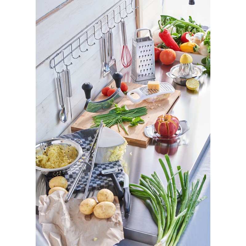 axentia Stainless Steel Potato Ricer and Spaetzle Press with 85