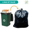 PlasticMill Heavy Duty Trash Bags - Black Garbage Bags -