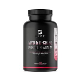 Inositol de 240 Cápsulas. Ingredientes naturales: Mezcla de 40:1. B Life Myo & D-Chiro Inositol Platinum Blend B Life.