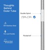 RUMOSE 98 inches Shower Hose Extra Long Stainless Steel Shower