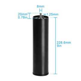 9 Inch Metal Bed Legs Replacement, Screw in Furniture Bed Feet Set of 4