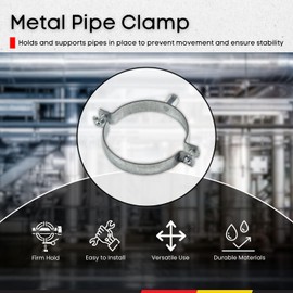 Steinberg14 - Ducting Clamp 100mm / 4'' - Galvanized Steel Pipe Clamp - Ventilation Ducting Holder 1 pcs