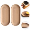 OSALADI 2pcs Beech Pallet Service Plate Dinner Tray Dinner Plate